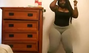 BBW սև սև լեգինս մոխ ...
