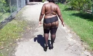 19 pt, սև bbw գուլպա ...